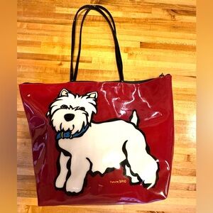 Marc Tetro Red Vinyl Westie Tote